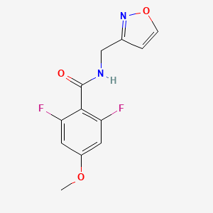 molecular formula C12H10F2N2O3 B3802786 2,6-difluoro-N-(3-isoxazolylmethyl)-4-methoxybenzamide 