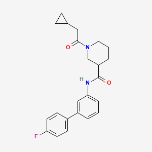 molecular formula C23H25FN2O2 B3802798 1-(cyclopropylacetyl)-N-(4'-fluoro-3-biphenylyl)-3-piperidinecarboxamide 