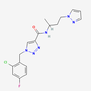 1-(2-chloro-4-fluorobenzyl)-N-[1-methyl-3-(1H-pyrazol-1-yl)propyl]-1H-1,2,3-triazole-4-carboxamide