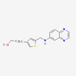 3-{5-[(6-quinoxalinylamino)methyl]-3-thienyl}-2-propyn-1-ol