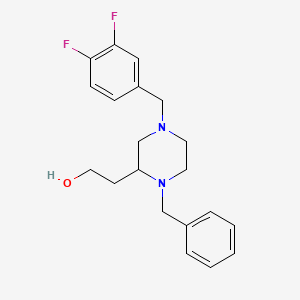 molecular formula C20H24F2N2O B3802823 2-[1-benzyl-4-(3,4-difluorobenzyl)-2-piperazinyl]ethanol 