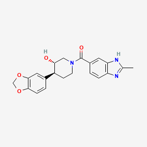 (3S*,4S*)-4-(1,3-benzodioxol-5-yl)-1-[(2-methyl-1H-benzimidazol-5-yl)carbonyl]piperidin-3-ol