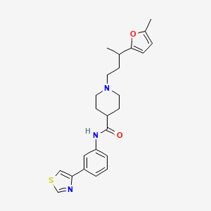 1-[3-(5-methyl-2-furyl)butyl]-N-[3-(1,3-thiazol-4-yl)phenyl]-4-piperidinecarboxamide