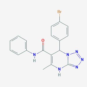 molecular formula C18H15BrN6O B380288 7-(4-bromophenyl)-5-methyl-N-phenyl-4,7-dihydrotetraazolo[1,5-a]pyrimidine-6-carboxamide CAS No. 367907-42-4