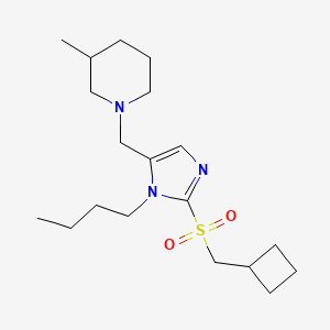 molecular formula C19H33N3O2S B3802880 1-({1-butyl-2-[(cyclobutylmethyl)sulfonyl]-1H-imidazol-5-yl}methyl)-3-methylpiperidine 