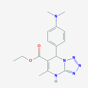 molecular formula C16H20N6O2 B380289 Ethyl 7-[4-(dimethylamino)phenyl]-5-methyl-4,7-dihydrotetrazolo[1,5-a]pyrimidine-6-carboxylate 