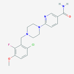 6-[4-(6-chloro-2-fluoro-3-methoxybenzyl)piperazin-1-yl]nicotinamide