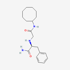 molecular formula C19H29N3O2 B3802910 (2S)-2-{[2-(cyclooctylamino)-2-oxoethyl]amino}-3-phenylpropanamide 