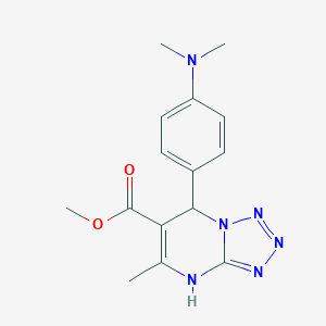 molecular formula C15H18N6O2 B380292 Methyl 7-[4-(dimethylamino)phenyl]-5-methyl-4,7-dihydrotetraazolo[1,5-a]pyrimidine-6-carboxylate 