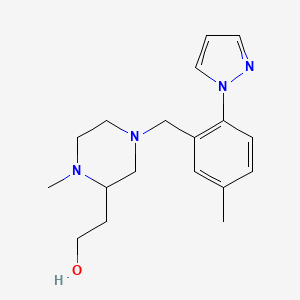 2-{1-methyl-4-[5-methyl-2-(1H-pyrazol-1-yl)benzyl]-2-piperazinyl}ethanol