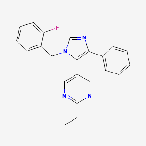 2-ethyl-5-[1-(2-fluorobenzyl)-4-phenyl-1H-imidazol-5-yl]pyrimidine