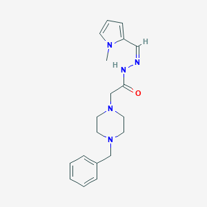molecular formula C19H25N5O B380295 2-(4-benzyl-1-piperazinyl)-N'-[(1-methyl-1H-pyrrol-2-yl)methylene]acetohydrazide 