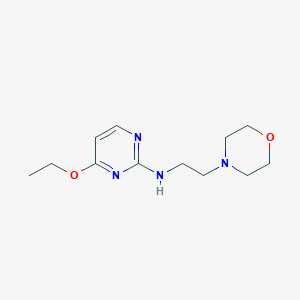 molecular formula C12H20N4O2 B3802952 4-ethoxy-N-(2-morpholin-4-ylethyl)pyrimidin-2-amine 