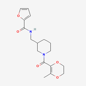 molecular formula C17H22N2O5 B3802956 N-({1-[(3-methyl-5,6-dihydro-1,4-dioxin-2-yl)carbonyl]-3-piperidinyl}methyl)-2-furamide 