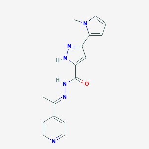 3-(1-methyl-1H-pyrrol-2-yl)-N'-[(1E)-1-(pyridin-4-yl)ethylidene]-1H-pyrazole-5-carbohydrazide