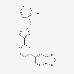 4-({3-[3-(1,3-benzodioxol-5-yl)phenyl]-1H-pyrazol-1-yl}methyl)-3-methylpyridine