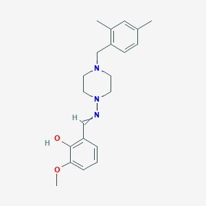 2-({[4-(2,4-Dimethylbenzyl)-1-piperazinyl]imino}methyl)-6-methoxyphenol