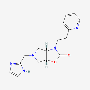 (3aS*,6aR*)-5-(1H-imidazol-2-ylmethyl)-3-[2-(2-pyridinyl)ethyl]hexahydro-2H-pyrrolo[3,4-d][1,3]oxazol-2-one