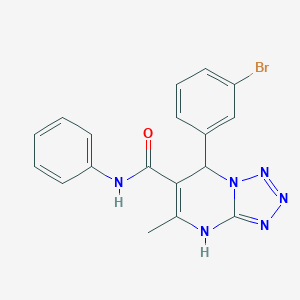 molecular formula C18H15BrN6O B380300 7-(3-bromophenyl)-5-methyl-N-phenyl-4,7-dihydrotetrazolo[1,5-a]pyrimidine-6-carboxamide 