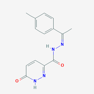 molecular formula C14H14N4O2 B380301 N'-[1-(4-methylphenyl)ethylidene]-6-oxo-1,6-dihydro-3-pyridazinecarbohydrazide 