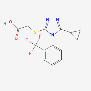 ({5-cyclopropyl-4-[2-(trifluoromethyl)phenyl]-4H-1,2,4-triazol-3-yl}thio)acetic acid