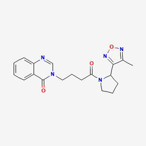 3-{4-[2-(4-methyl-1,2,5-oxadiazol-3-yl)pyrrolidin-1-yl]-4-oxobutyl}quinazolin-4(3H)-one