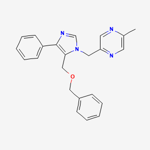 molecular formula C23H22N4O B3803041 2-({5-[(benzyloxy)methyl]-4-phenyl-1H-imidazol-1-yl}methyl)-5-methylpyrazine 