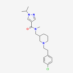 N-({1-[2-(4-chlorophenyl)ethyl]-3-piperidinyl}methyl)-1-isopropyl-N-methyl-1H-pyrazole-4-carboxamide