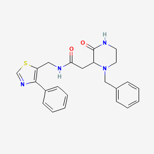 2-(1-benzyl-3-oxopiperazin-2-yl)-N-[(4-phenyl-1,3-thiazol-5-yl)methyl]acetamide