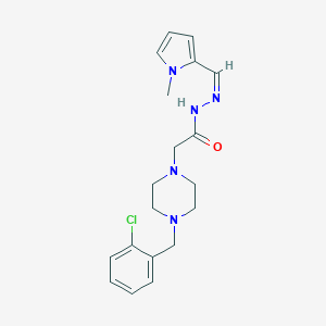 2-[4-(2-chlorobenzyl)-1-piperazinyl]-N'-[(1-methyl-1H-pyrrol-2-yl)methylene]acetohydrazide