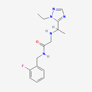 2-{[1-(1-ethyl-1H-1,2,4-triazol-5-yl)ethyl]amino}-N-(2-fluorobenzyl)acetamide