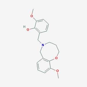 2-methoxy-6-[(10-methoxy-3,4-dihydro-2H-1,5-benzoxazocin-5(6H)-yl)methyl]phenol