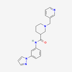 N-(3-pyrazol-1-ylphenyl)-1-(pyridin-3-ylmethyl)piperidine-3-carboxamide