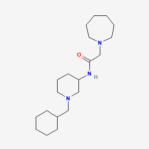 2-(1-azepanyl)-N-[1-(cyclohexylmethyl)-3-piperidinyl]acetamide