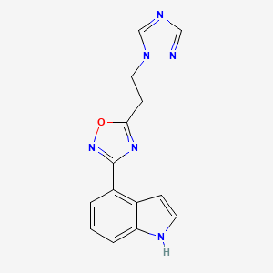 3-(1H-indol-4-yl)-5-[2-(1,2,4-triazol-1-yl)ethyl]-1,2,4-oxadiazole