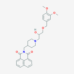 molecular formula C30H34N2O6 B380315 2-[(1-{3-[(3,4-dimethoxybenzyl)oxy]-2-hydroxypropyl}piperidin-4-yl)methyl]-1H-benzo[de]isoquinoline-1,3(2H)-dione 