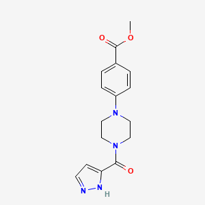 methyl 4-[4-(1H-pyrazol-3-ylcarbonyl)-1-piperazinyl]benzoate