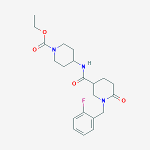 ethyl 4-({[1-(2-fluorobenzyl)-6-oxo-3-piperidinyl]carbonyl}amino)-1-piperidinecarboxylate