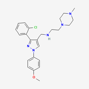 N-{[3-(2-chlorophenyl)-1-(4-methoxyphenyl)-1H-pyrazol-4-yl]methyl}-2-(4-methyl-1-piperazinyl)ethanamine