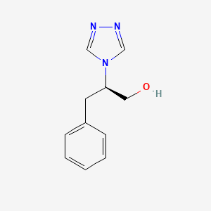 molecular formula C11H13N3O B3803189 (2R)-3-phenyl-2-(4H-1,2,4-triazol-4-yl)propan-1-ol 