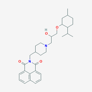 molecular formula C31H42N2O4 B380319 2-[(1-{2-hydroxy-3-[(2-isopropyl-5-methylcyclohexyl)oxy]propyl}piperidin-4-yl)methyl]-1H-benzo[de]isoquinoline-1,3(2H)-dione 