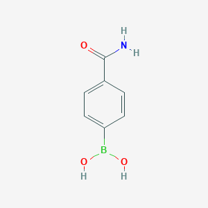 molecular formula C7H8BNO3 B038032 4-Aminocarbonylphenylboronic acid CAS No. 123088-59-5