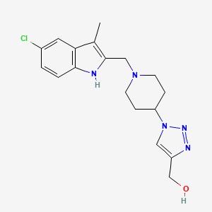 (1-{1-[(5-chloro-3-methyl-1H-indol-2-yl)methyl]-4-piperidinyl}-1H-1,2,3-triazol-4-yl)methanol trifluoroacetate (salt)