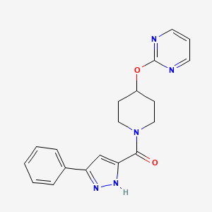 2-({1-[(5-phenyl-1H-pyrazol-3-yl)carbonyl]piperidin-4-yl}oxy)pyrimidine