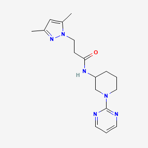 3-(3,5-dimethyl-1H-pyrazol-1-yl)-N-[1-(2-pyrimidinyl)-3-piperidinyl]propanamide