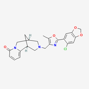 (1S,9S)-11-{[2-(6-chloro-1,3-benzodioxol-5-yl)-5-methyl-1,3-oxazol-4-yl]methyl}-7,11-diazatricyclo[7.3.1.0~2,7~]trideca-2,4-dien-6-one