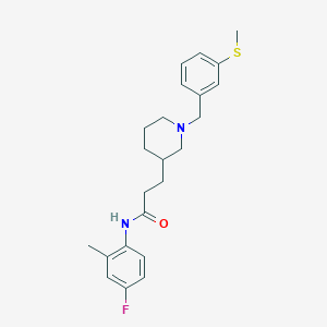 N-(4-fluoro-2-methylphenyl)-3-{1-[3-(methylthio)benzyl]-3-piperidinyl}propanamide