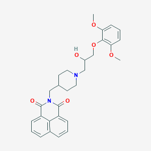 molecular formula C29H32N2O6 B380325 2-({1-[3-(2,6-dimethoxyphenoxy)-2-hydroxypropyl]-4-piperidinyl}methyl)-1H-benzo[de]isoquinoline-1,3(2H)-dione 