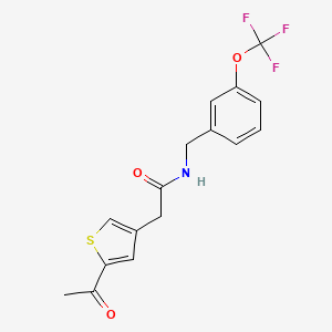 2-(5-acetyl-3-thienyl)-N-[3-(trifluoromethoxy)benzyl]acetamide