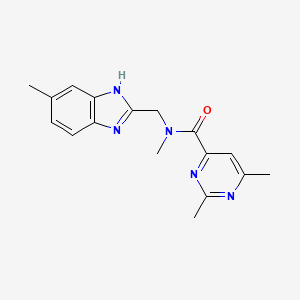 N,2,6-trimethyl-N-[(5-methyl-1H-benzimidazol-2-yl)methyl]pyrimidine-4-carboxamide